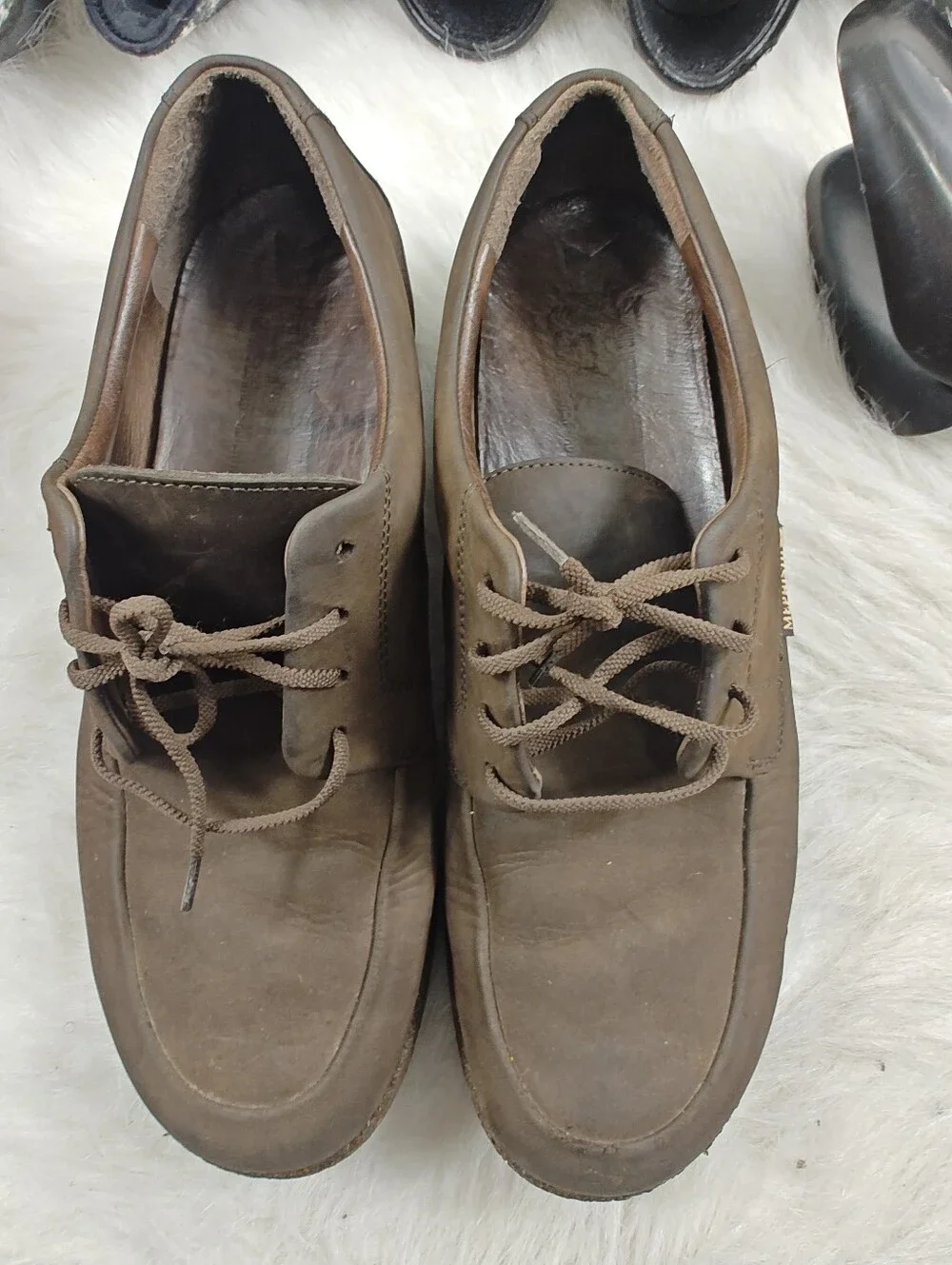 Mephisto Latex 100% Naturel Brown Leather Lace-Up Shoes Men's Size 11